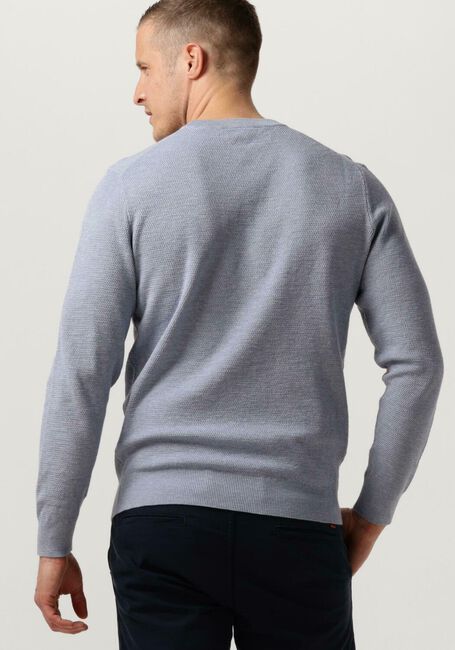 Lichtblauwe PROFUOMO Trui STRUCTURE CREW NECK - large