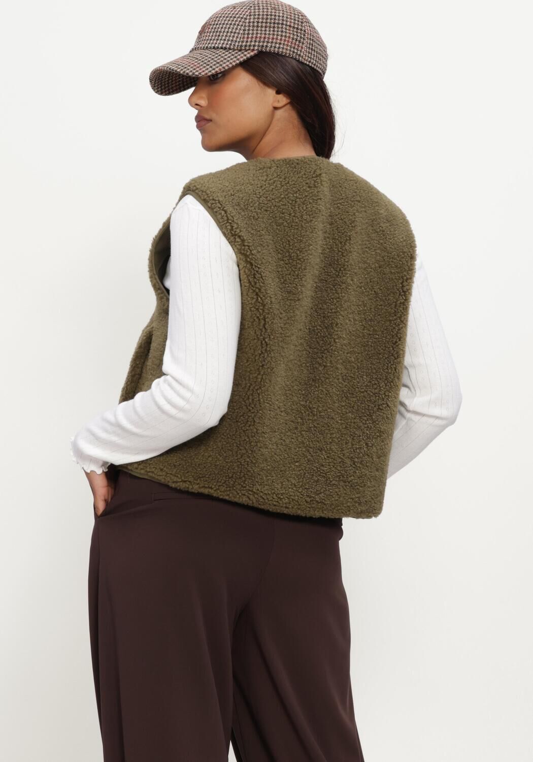 Olijf OBJECT Gilet OBJELLA WAISTCOAT NOOS - large
