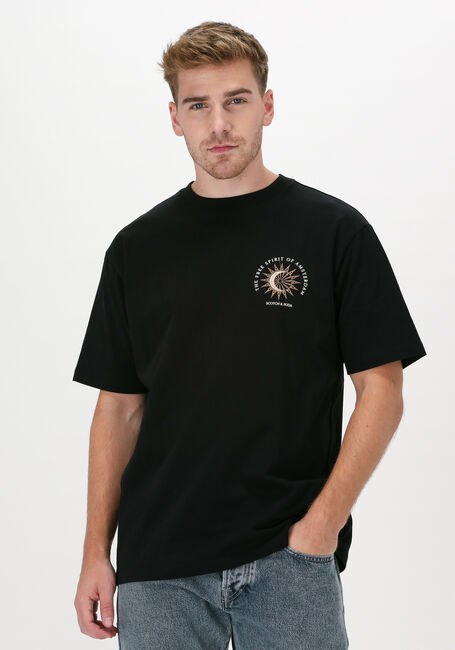 Zwarte SCOTCH & SODA T-shirt 163976 - GRAPHIC LOGO RELAXED- - large