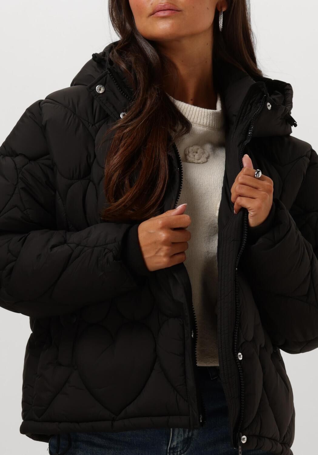 FABIENNE CHAPOT Dames Jassen Prisca Short Puffer Zwart