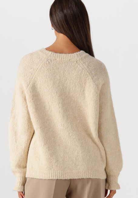 Ecru SUMMUM Vest CARDIGAN COZY MELANGE LUREX KNIT - large