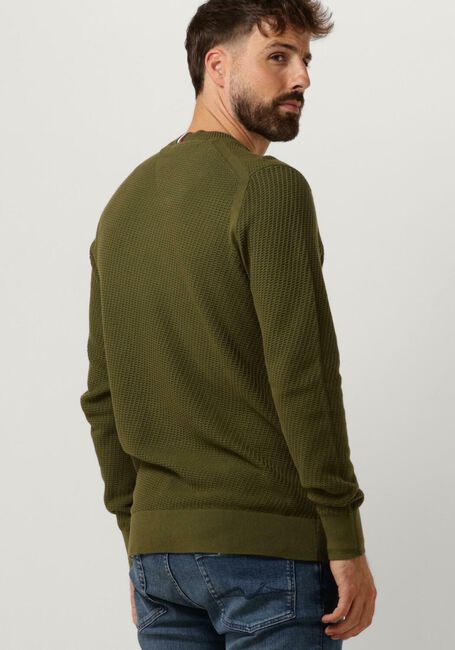Groene TOMMY HILFIGER Trui RECTANGULAR STRUCTURE CREW NK - large