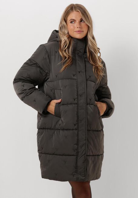 Grijze ALIX THE LABEL Gewatteerde jas LADIES WOVEN BULL PUFFER COAT - large