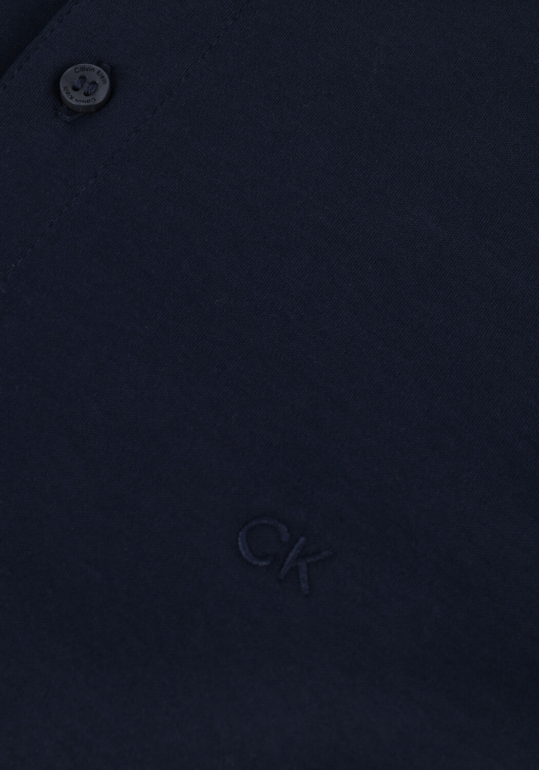 Donkerblauwe CALVIN KLEIN Polo SMOOTH COTTON SLIM LS POLO - large