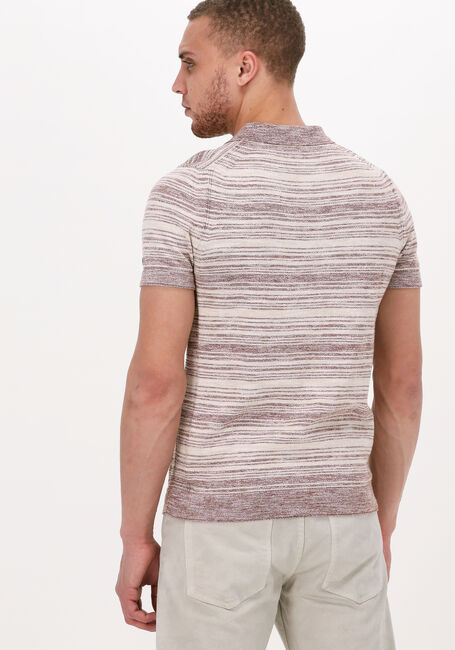 Zand CAST IRON Polo SHORT SLEEVE POLO COTTON SLUB STRIPE KNITTED POLO - large