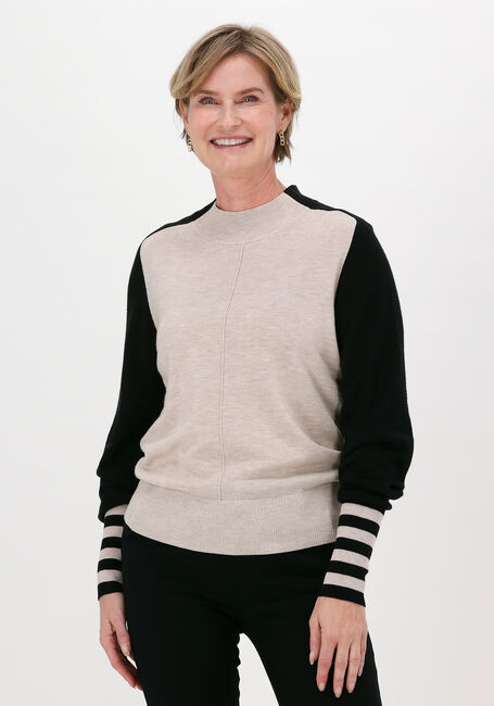 Witte SUMMUM Trui COLOURBLOCK SWEATER EXTRA FINE - large