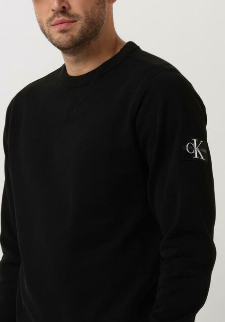 Zwarte CALVIN KLEIN Sweater MONOGRAM SLEEVE BADGE CN - large
