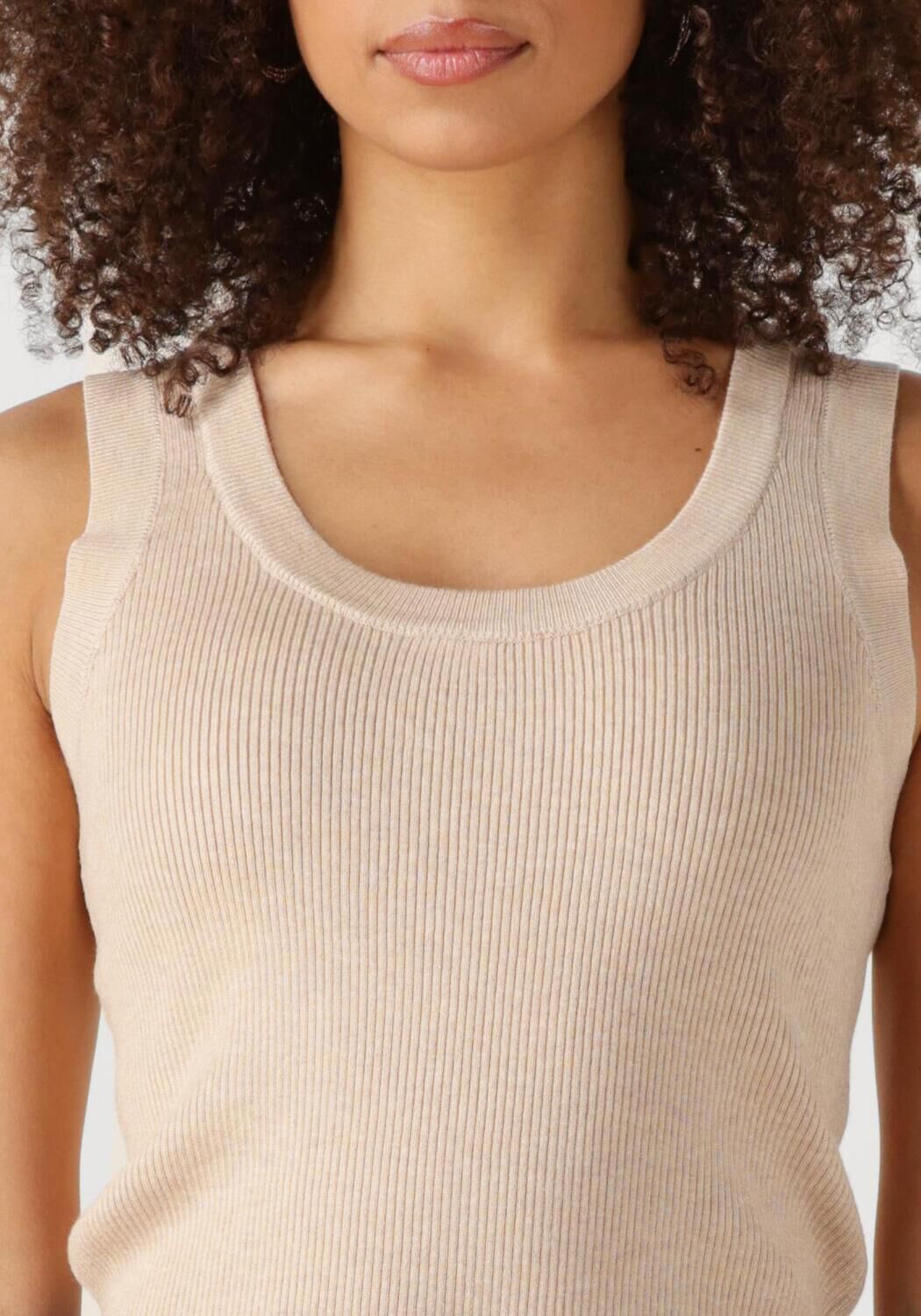 YDENCE Dames Tops & T-shirts Knitted Top Keely Beige