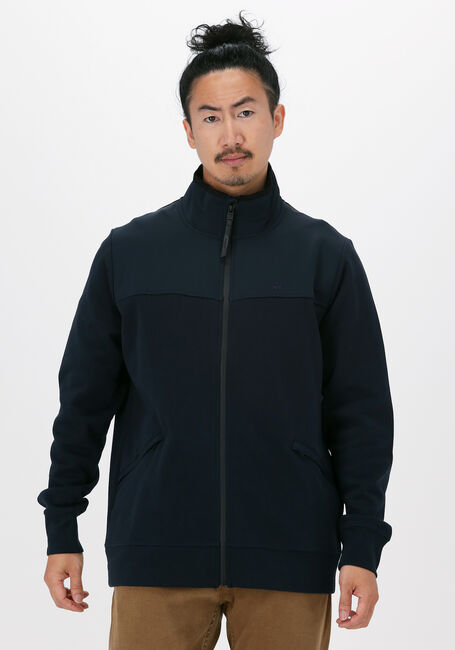 Donkerblauwe VANGUARD Vest ZIP JACKET MIXED MATERIAL SWEA - large