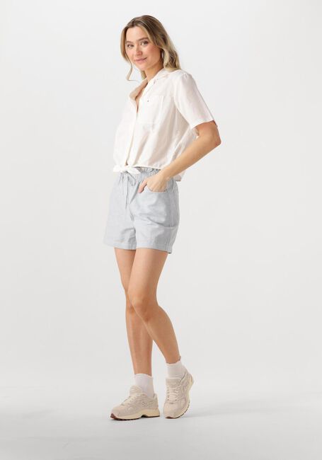 Witte TOMMY JEANS Blouses TJW CRP LINEN SS SHIRT - large