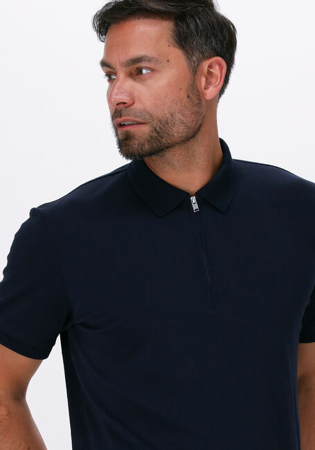 Donkerblauwe SELECTED HOMME Polo SLHFAVE ZIP SS POLO B - large