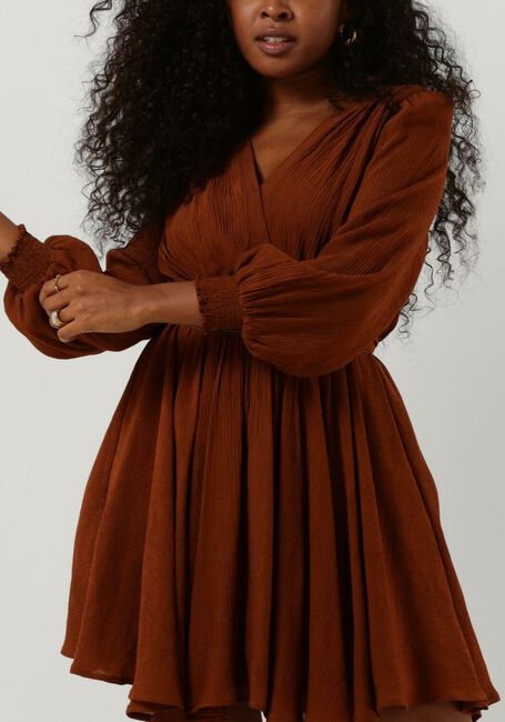 Bruine LOUIZON Mini jurk AMINE ROBE - large