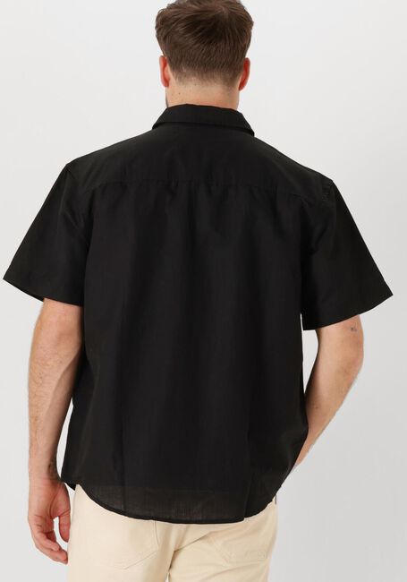 Zwarte CALVIN KLEIN Casual overhemd LINEN COTTON S/S SHIRT - large