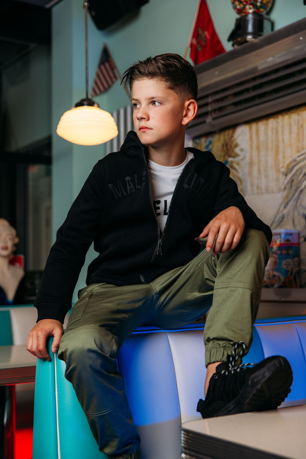 Donkergroene MALELIONS Cargobroeken SIGNATURE CARGO PANTS - large