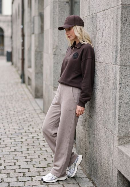 Taupe DEBLON SPORTS Joggingbroek JAYDEN WIDE LEG JOGGER - large