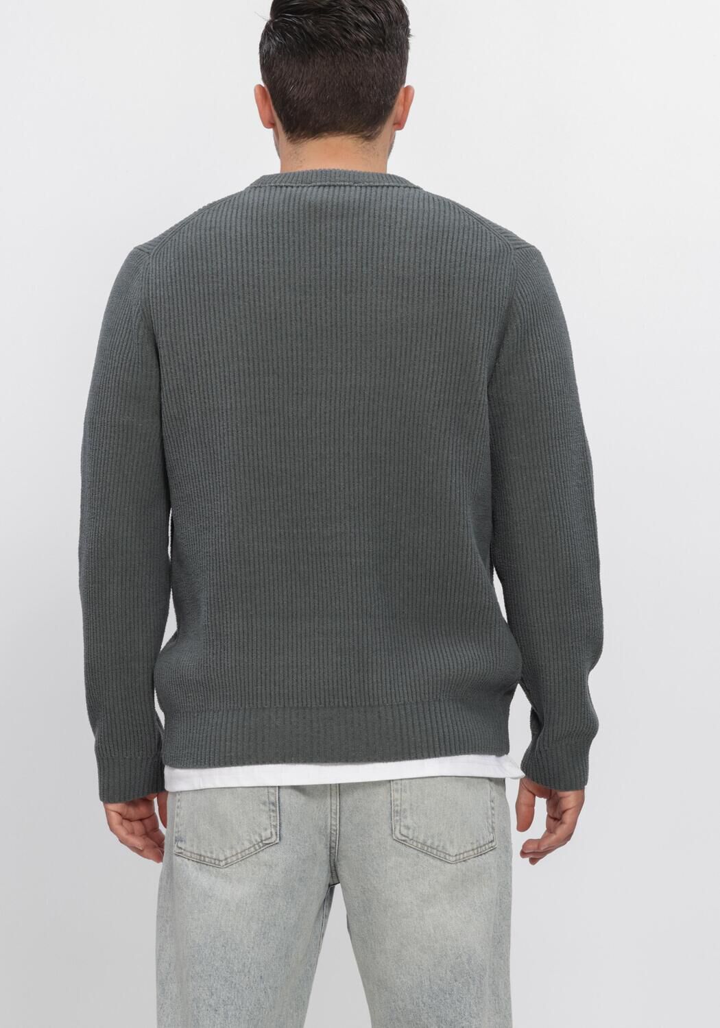 Donkergroene DSTREZZED Trui DS_LEVI CREWNECK - large