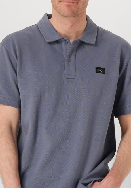 Grijze CALVIN KLEIN Polo WOVEN LABEL POLO - large