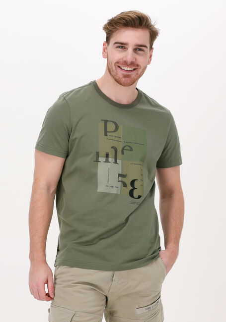 Olijf PME LEGEND T-shirt SHORT SLEEVE R-NECK SINGLE JERSEY MERCERISED - large