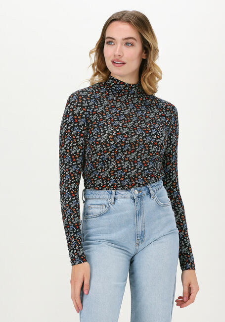 Bruine SCOTCH & SODA Top PRINTED LONG SLEEVED MOCK NECK - large
