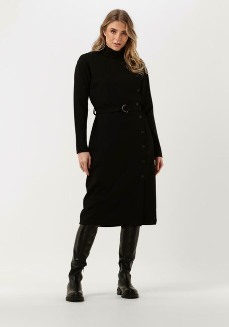 Zwarte SIMPLE Midi jurk EEF JER-RAYON-22-3 - large