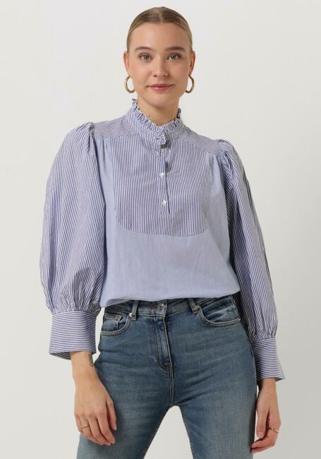 Lichtblauwe ANTIK BATIK Blouses POPY BLOUSE - large