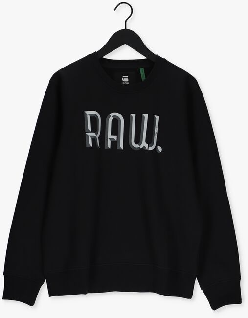 Zwarte G-STAR RAW Sweater A971 - ASHOR SWEAT R- 3D RAW.  - large
