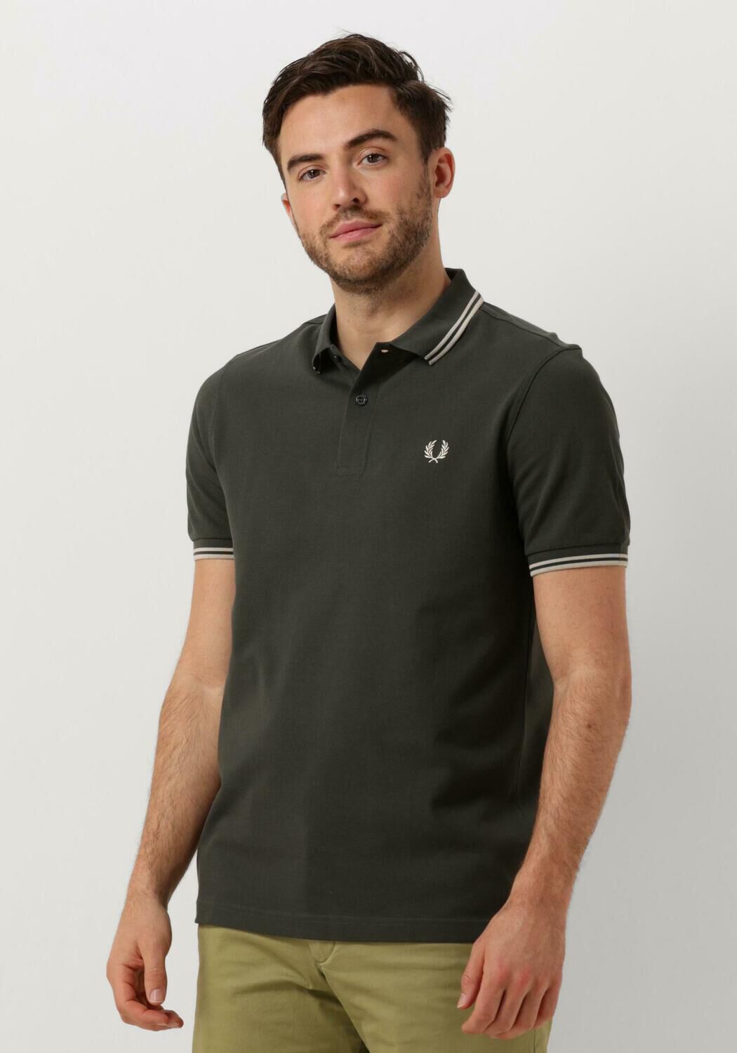 FRED PERRY Heren Polo's & T-shirts The Twin Tipped Shirt Groen