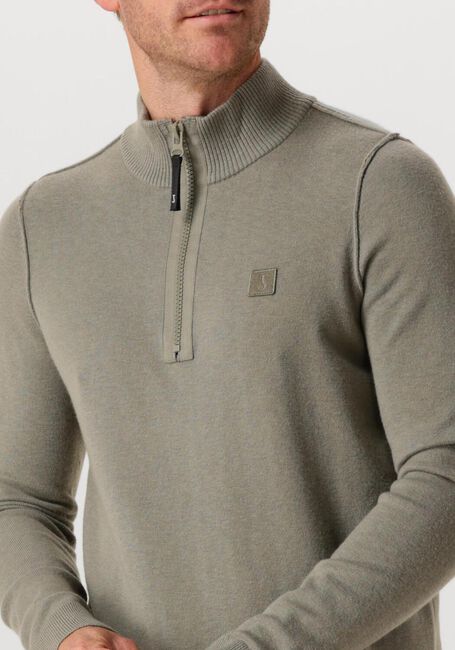 Groene BUTCHER OF BLUE Trui CLIFDEN HALFZIP - large