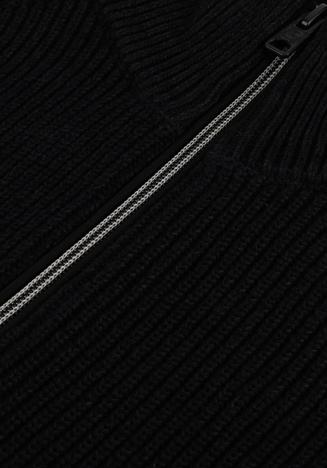 Zwarte VANGUARD Trui HALF ZIP COLLAR COTTON MOULINE - large