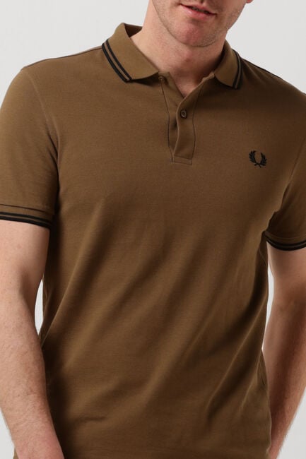 Camel FRED PERRY Polo TWIN TIPPED FRED PERRY SHIRT - large