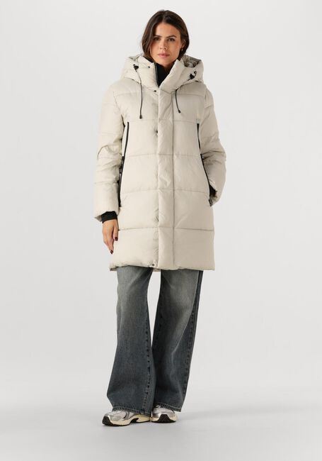 Beige WITHBLACK Gewatteerde jas WBLABBY 3/4 PUFFER JACKET - large