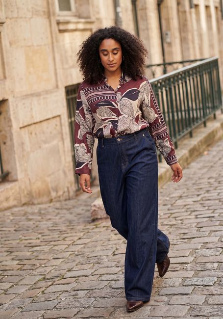 Bordeaux SUMMUM Blouses BLOUSE SCARF PRINT - large