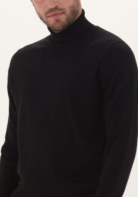 Zwarte SELECTED HOMME Coltrui TOWN MERINO COOLMAX KNIT ROLL B - large