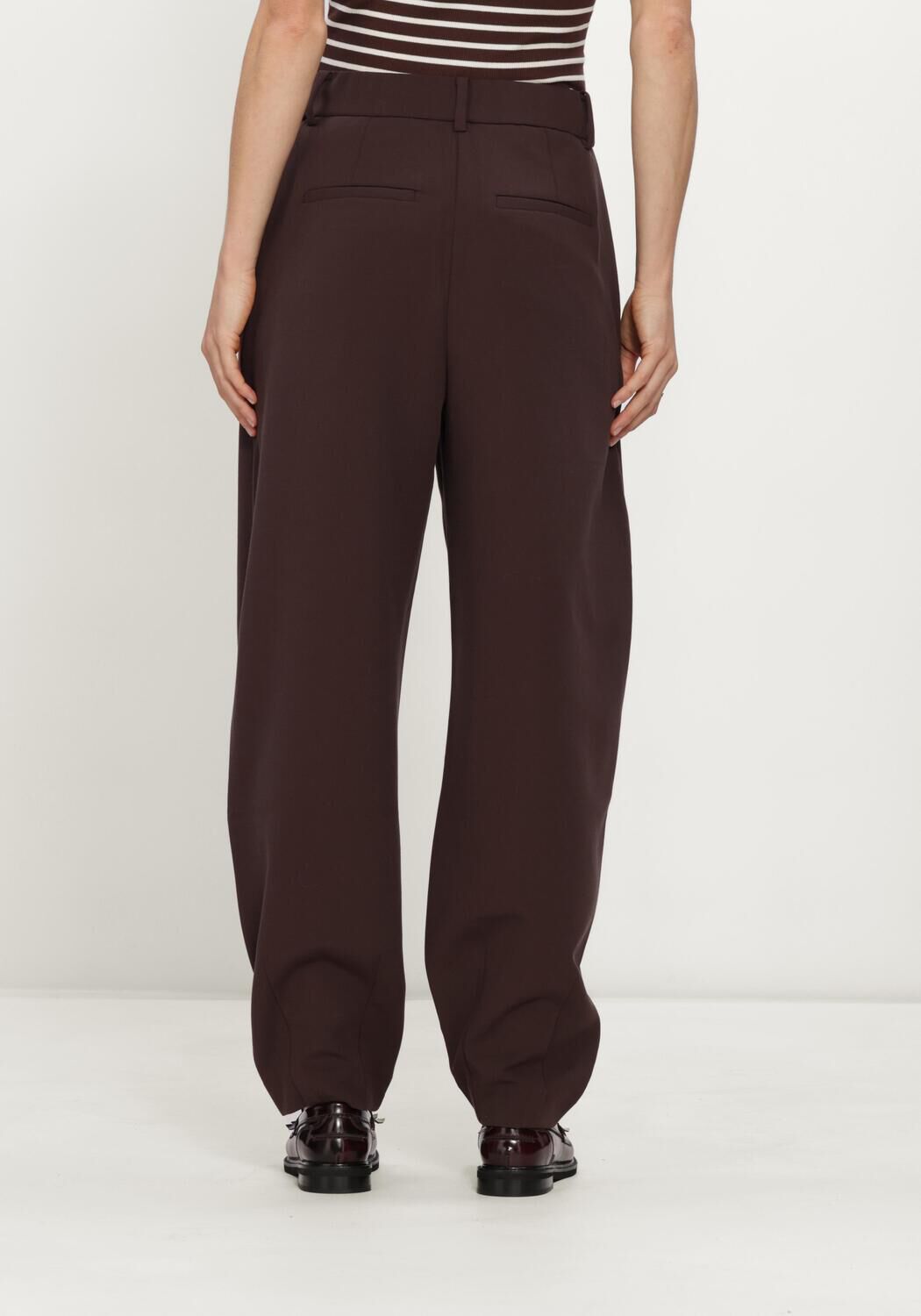 Bruine MSCH COPENHAGEN Wide jeans MSCHMACY MICHELLE HW BARREL PANTS - large