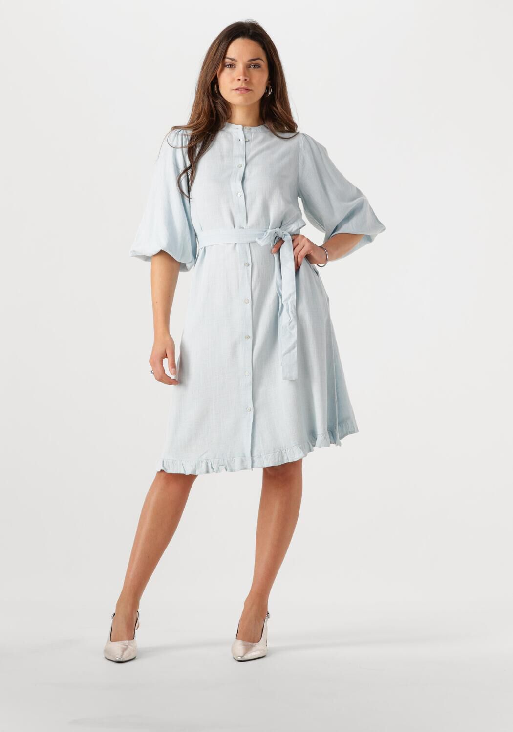 Notre-v Chique Midi Jurk voor Zomerdagen Blue Dames