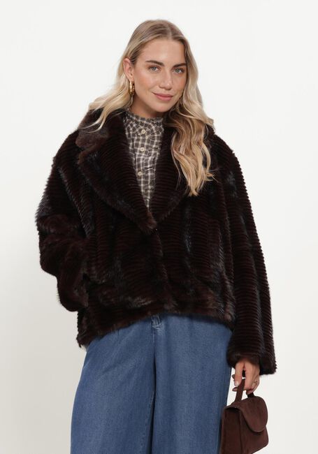 Bruine FREEBIRD Faux fur jas ORIANA - large