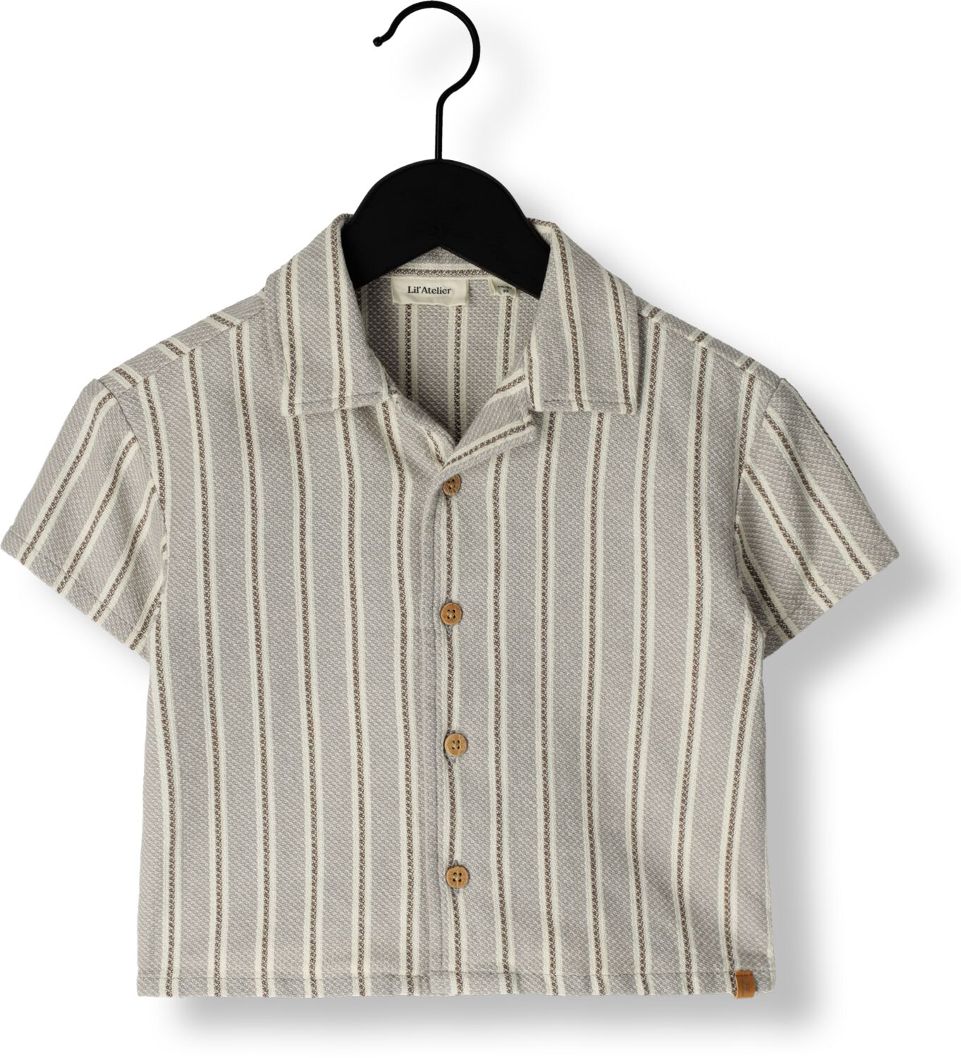 LIL' ATELIER Jongens Overhemden Nmmfrede Ss Loose Shirt Lil Taupe