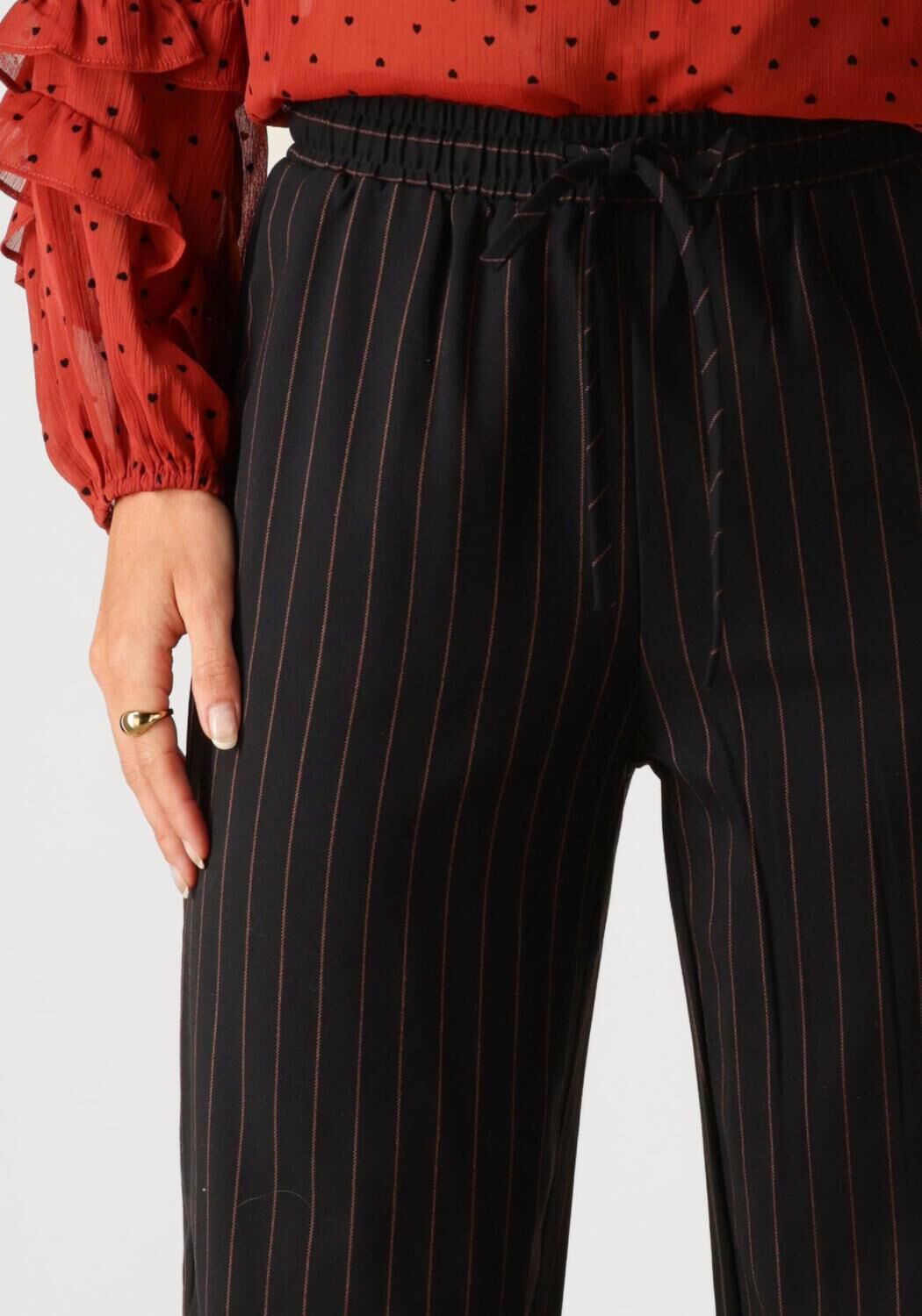 YDENCE Dames Broeken Pants Berber Zwart