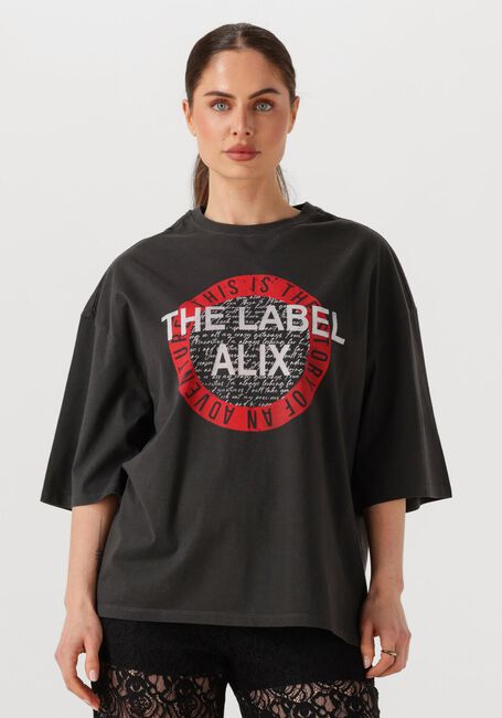 Zwarte ALIX THE LABEL T-shirt LADIES KNITTED ALIX TSHIRT - large