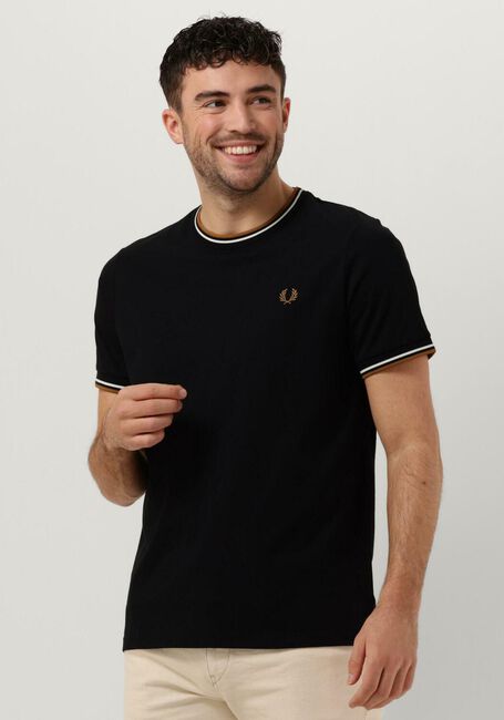 Zwarte FRED PERRY T-shirt TWIN TIPPED T-SHIRT - large