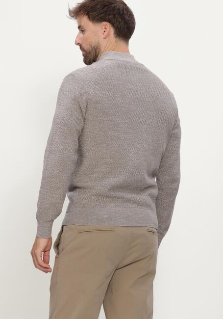 Taupe GENTILUOMO Trui TURTLE ZIP LS - large