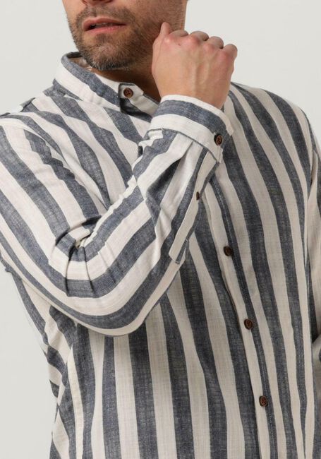 Donkerblauwe ANERKJENDT Casual overhemd AKLEIF L/S STRIPE SHIRT - large