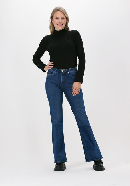 Zwarte TOMMY JEANS T-shirt TJW RIB MOCK NECK LONGSLEEVE - large