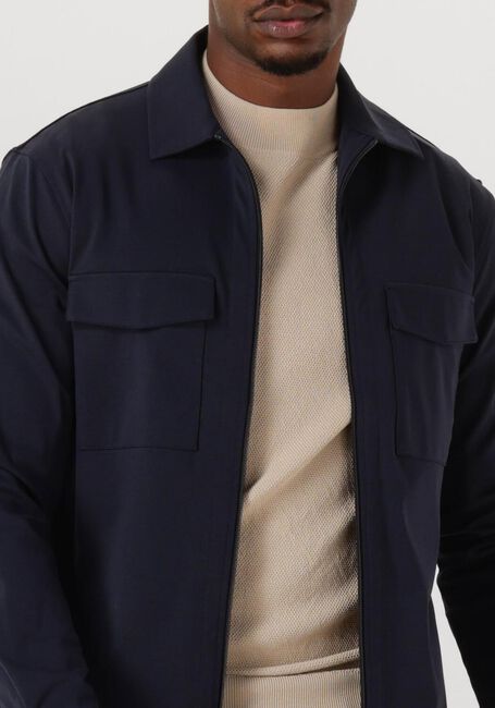 Donkerblauwe GENTI Overshirt OAKS SHIRT JACKET ZIP - large