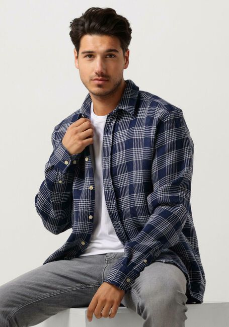 Blauwe FORÉT Overshirt ARCTIC CHECK SHIRT - large