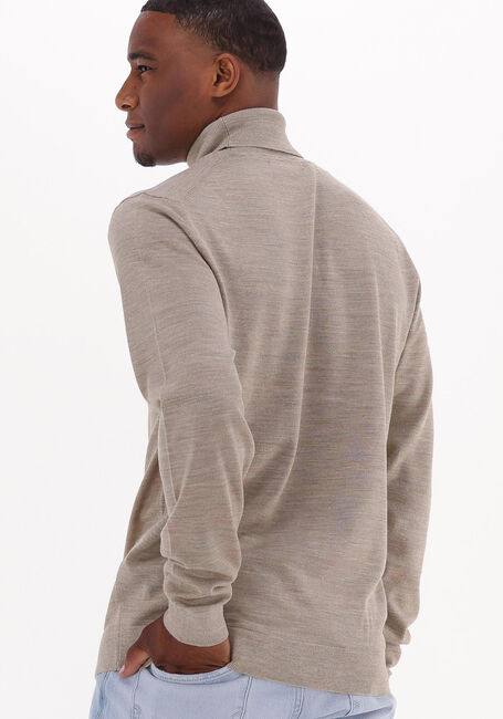 Beige SELECTED MEN Coltrui TOWN MERINO COOLMAX KNIT ROLL B - large