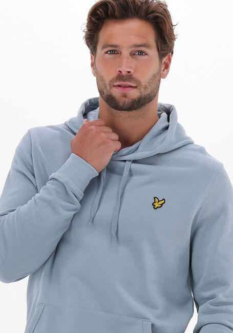 Lichtblauwe LYLE & SCOTT Truien/vesten PULLOVER HOODIE - large