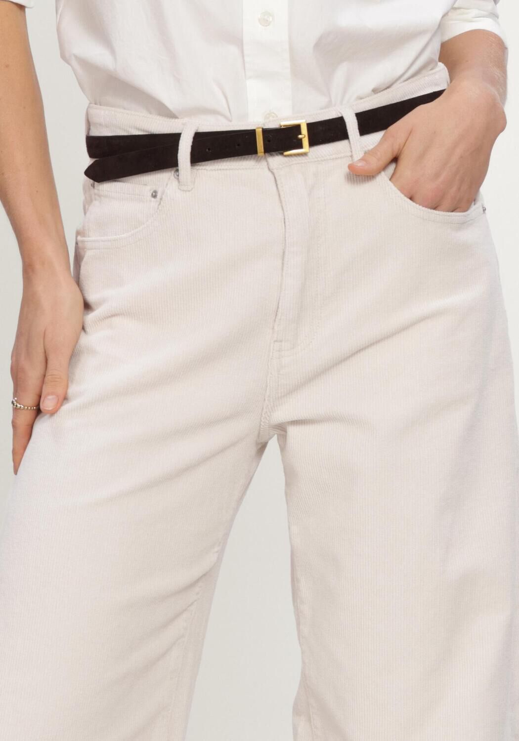 Beige CATWALK JUNKIE Barrel jeans BOLD BARREL FIT CORDUROY TROUSERS - large