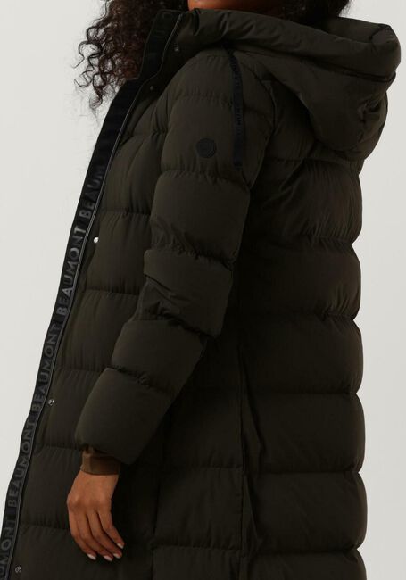 Groene BEAUMONT Gewatteerde jas BI-STRETCH LONG COAT - large