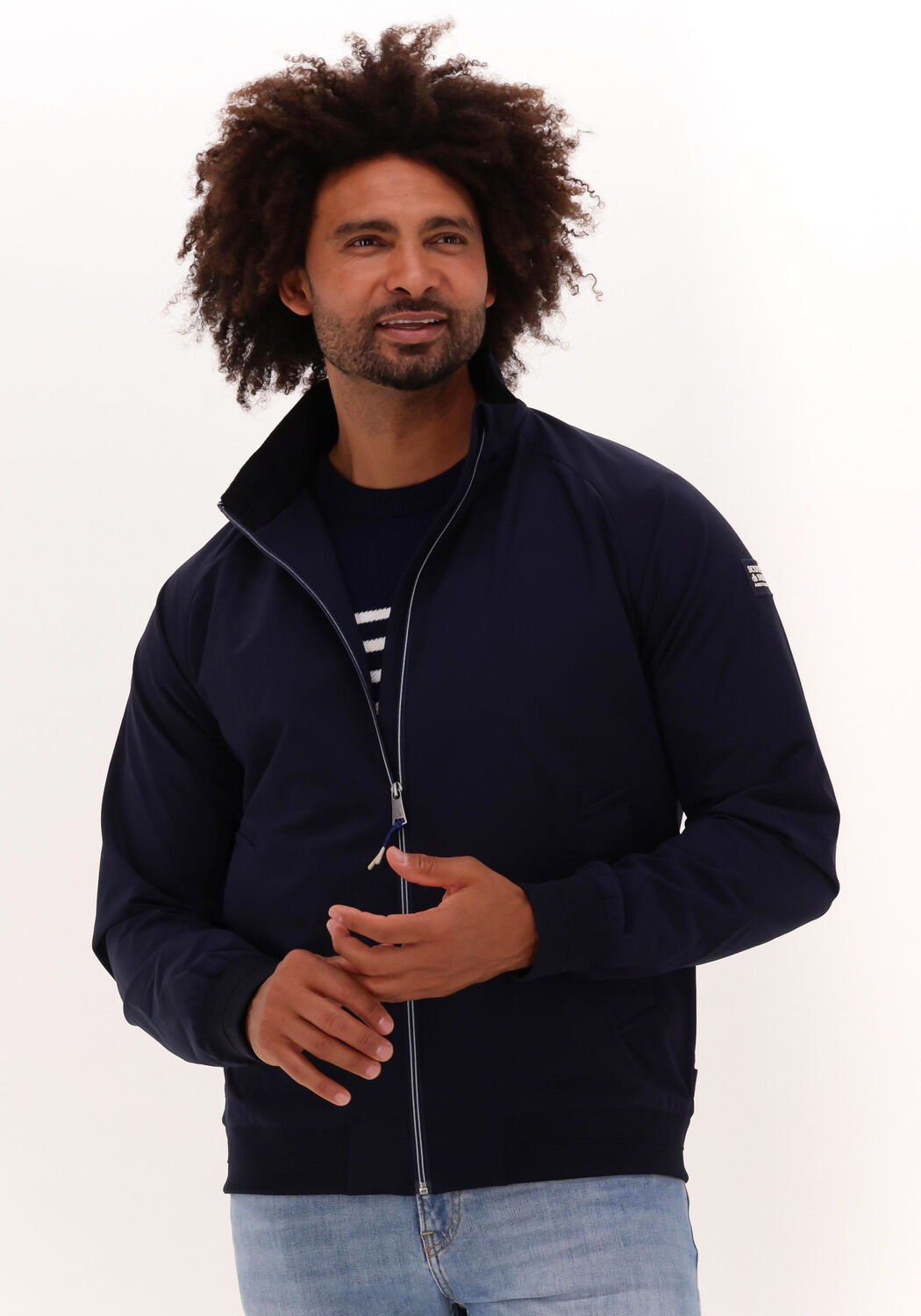 Donkerblauwe SCOTCH SODA Jack CLASSIC HARRINGTON SOFT SHELL